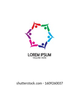 Community, network and social icon design template