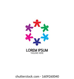 Community, network and social icon design template