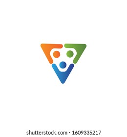 Community, network and social icon design template