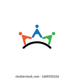 Community, network and social icon design template