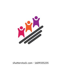 Community, network and social icon design template