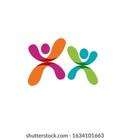Community, network and social icon design template