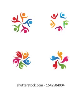 Plantilla de diseño de icono comunitario, de red y social