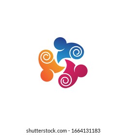 Plantilla de diseño de icono comunitario, de red y social