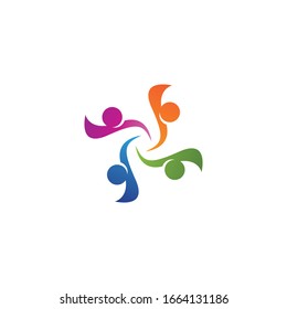 Community, network and social icon design template