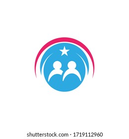 Community, network and social icon design template