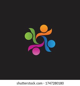 Community, network and social icon design template
