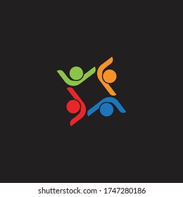 Plantilla de diseño de iconos comunitarios, de red y sociales