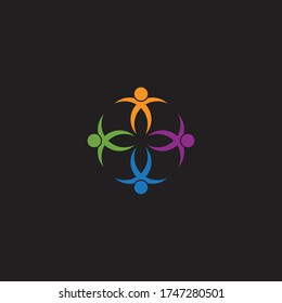 Community, network and social icon design template