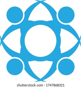Community, network and social icon design template