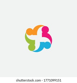 Community, network and social icon design template