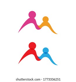 Community, network and social icon design template