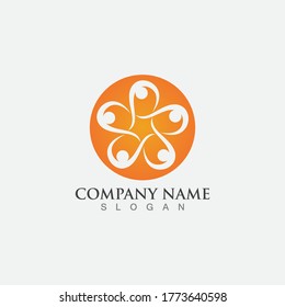 Community, network and social icon design template
