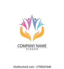 Community, network and social icon design template vector people club 