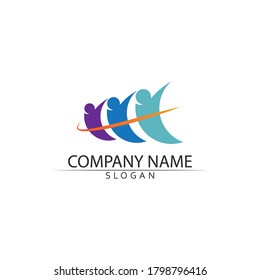 Community, network and social icon design template
