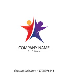Community, network and social icon design template
