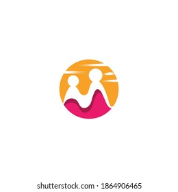 Community, network and social icon design template