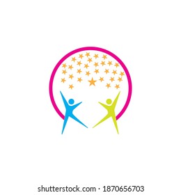 Community, network and social icon design template