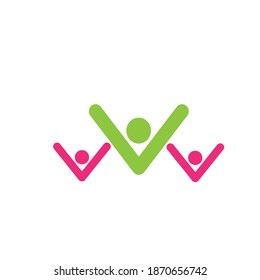 Community, network and social icon design template