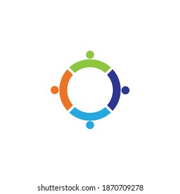 Community, network and social icon design template