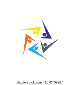 Community, network and social icon design template