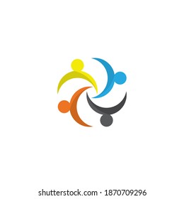 Community, network and social icon design template
