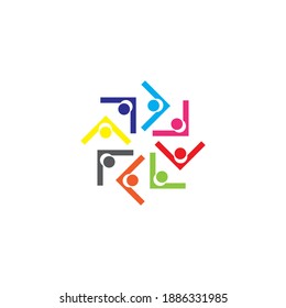 Plantilla de diseño de iconos comunitarios, de red y sociales