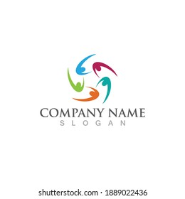 Community, network and social icon design template