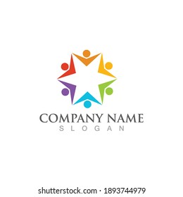 Community, network and social icon design template