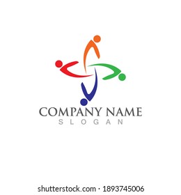 Community, network and social icon design template