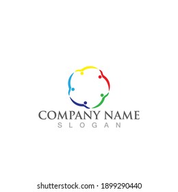 Community, network and social icon design template