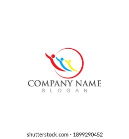 Community, network and social icon design template