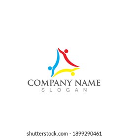 Community, network and social icon design template