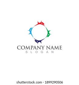 Community, network and social icon design template