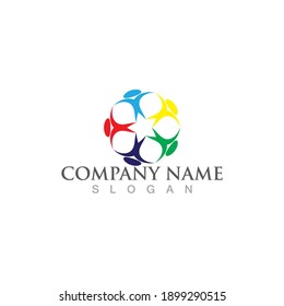 Community, network and social icon design template