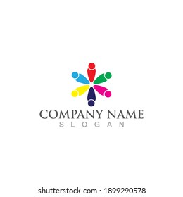 Community, network and social icon design template