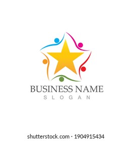 Community, network and social icon design template