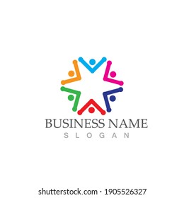 Community, network and social icon design template