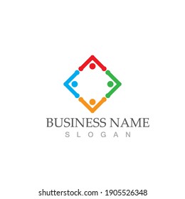 Community, network and social icon design template