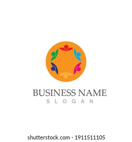 Community, network and social icon design template