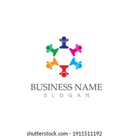 Community, network and social icon design template
