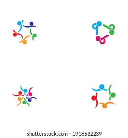 Community, network and social icon design template
