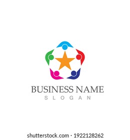 Community, network and social icon design template