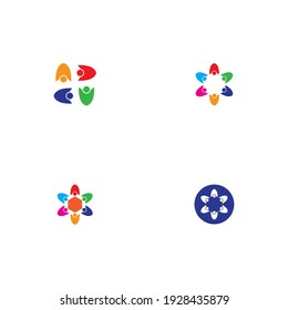 Plantilla de diseño de iconos comunitarios, de red y sociales