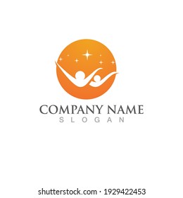 Community, network and social icon design template