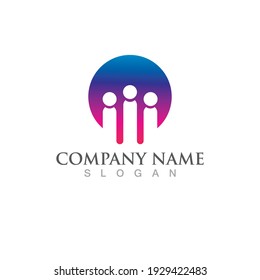 Community, network and social icon design template