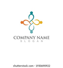 Community, network and social icon design template