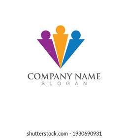 Community, network and social icon design template