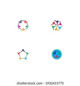 Community, network and social icon design template