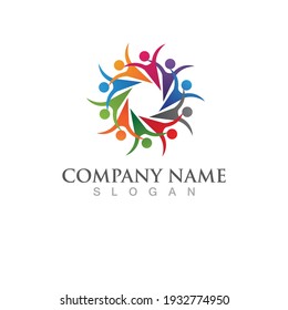 Community, network and social icon design template